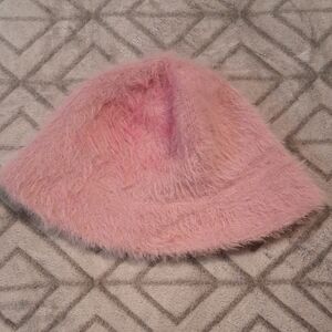 Fuzzy Pink Bucket Hat